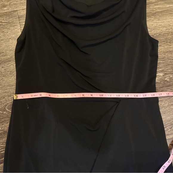 Ann Taylor Black Draped Midi Dress - Picture 9 of 9